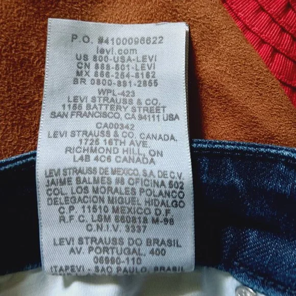 Levi's 531 Low Rise Skinny Jeans, Size 28 - Picture 8 of 8